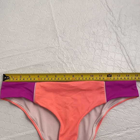 Victoria’s Secret PINK neon bikini coral aqua purple colorblock S/M - Picture 9 of 16